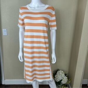 525 America Textured Stripe Midi Dress Sz S NWT